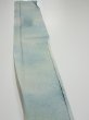 Photo3: 1i08z40  Japanese Kimono Silk  FABRIC Willow Light blue-gray 57.1x7.1 (3)