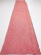 Photo5: 1i06z80  Japanese Kimono Silk SHIBORI FABRIC  Red Off-white 67.3x14.4 (5)