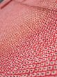 Photo4: 1i09z50  Japanese Kimono Silk SHIBORI FABRIC  Red Off-white 86.6x6.7 (4)