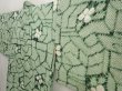 Photo2: 6420T01z520 Vintage Japanese Kimono Silk SHIBORI HAORI  Light green (2)