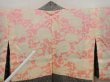 Photo8: 6420T03z510 Vintage Japanese Kimono Silk SHIBORI HAORI Flower Black (8)