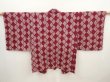 Photo1: 6420T09z470 Vintage Japanese Kimono Silk SHIBORI HAORI  Dark grape (1)