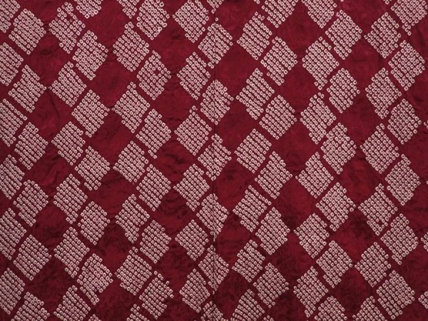 Photo3: 6420T09z470 Vintage Japanese Kimono Silk SHIBORI HAORI  Dark grape (3)