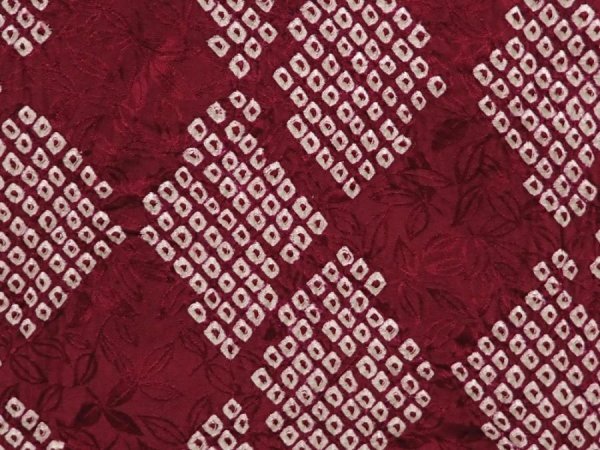 Photo4: 6420T09z470 Vintage Japanese Kimono Silk SHIBORI HAORI  Dark grape (4)