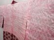 Photo7: 6420T09z470 Vintage Japanese Kimono Silk SHIBORI HAORI  Dark grape (7)