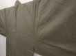 Photo2: 6420T11z810  Japanese Kimono Silk Men's   Dull olive (2)