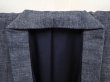 Photo5: 6420T12z890  Japanese Kimono Blend silk Men's   Blue-Gray (5)