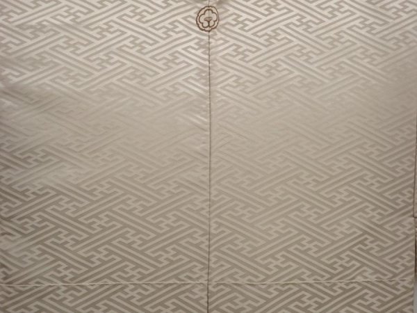 Photo3: 6420T13z960  Japanese Kimono Synthetic Men's  Sayagata Sand beige (3)