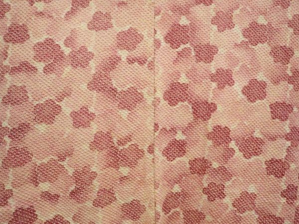 Photo3: 6421T05z620 Vintage Japanese Kimono Silk SHIBORI HAORI  Light peach (3)
