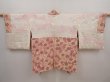 Photo6: 6421T05z620 Vintage Japanese Kimono Silk SHIBORI HAORI  Light peach (6)
