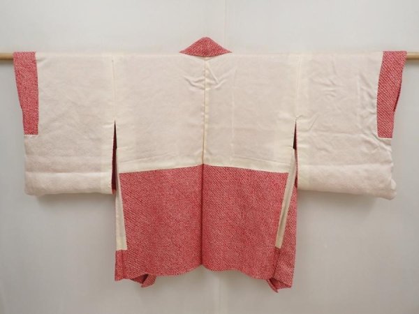 Photo6: 6421T06z400 Vintage Japanese Kimono Silk SHIBORI HAORI Chrysanthemum (6)