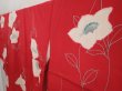 Photo2: 6421T08z760 Vintage Japanese Kimono Silk KOMON Flower Dull red (2)