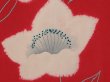 Photo6: 6421T08z760 Vintage Japanese Kimono Silk KOMON Flower Dull red (6)