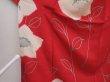 Photo8: 6421T08z760 Vintage Japanese Kimono Silk KOMON Flower Dull red (8)