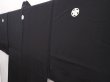 Photo2: 6421T11z930 Vintage Japanese Kimono Silk Men's  Plain Black (2)