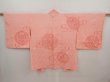 Photo1: 6421T01z480 Vintage Japanese Kimono Silk SHIBORI HAORI Flowers Pink (1)