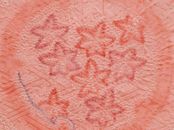 Photo4: 6421T01z480 Vintage Japanese Kimono Silk SHIBORI HAORI Flowers Pink (4)