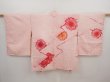 Photo1: 6421T02z500 Vintage Japanese Kimono Silk SHIBORI HAORI Flower Light pink (1)