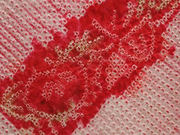 Photo4: 6421T02z500 Vintage Japanese Kimono Silk SHIBORI HAORI Flower Light pink (4)