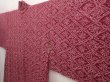 Photo2: 6421T03z450 Vintage Japanese Kimono Silk SHIBORI HAORI  Dark grape (2)