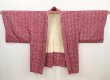 Photo5: 6421T03z450 Vintage Japanese Kimono Silk SHIBORI HAORI  Dark grape (5)