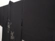 Photo2: 6423T01z290 Vintage Japanese Kimono Silk See through HAORI Leaf Black (2)
