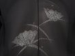 Photo2: 6423T03z310 Vintage Japanese Kimono Silk See through HAORI Jigami Black (2)