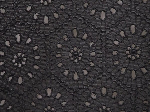 Photo4: 6423T04z360 Vintage Japanese Kimono Silk See through HAORI  Black (4)