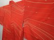 Photo2: 6423T05z620 Vintage Japanese Kimono Silk HAORI  Tomato red (2)