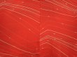 Photo3: 6423T05z620 Vintage Japanese Kimono Silk HAORI  Tomato red (3)