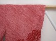 Photo6: 6423T06z490 Vintage Japanese Kimono Silk SHIBORI HAORI Flower Dull red (6)