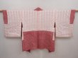 Photo7: 6423T06z490 Vintage Japanese Kimono Silk SHIBORI HAORI Flower Dull red (7)