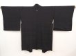 Photo1: 6423T07z590 Vintage Japanese Kimono Silk HAORI Sayagata Black (1)
