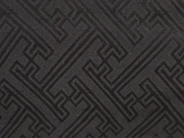 Photo4: 6423T07z590 Vintage Japanese Kimono Silk HAORI Sayagata Black (4)