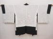 Photo6: 6423T09z650 Vintage Japanese Kimono Silk HAORI Flowers Black (6)