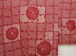 Photo3: 6423T10z520 Vintage Japanese Kimono Silk SHIBORI HAORI Flower Wine red (3)