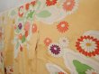 Photo2: 6423T12z1100 Vintage Japanese Kimono Silk FURISODE Chrysanthemum Light orange (2)