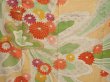 Photo8: 6423T12z1100 Vintage Japanese Kimono Silk FURISODE Chrysanthemum Light orange (8)
