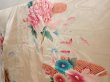 Photo2: 6423T14z880 Vintage Japanese Kimono Silk FURISODE Flowers Off-white (2)