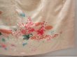 Photo7: 6423T14z880 Vintage Japanese Kimono Silk FURISODE Flowers Off-white (7)