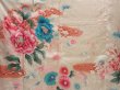 Photo8: 6423T14z880 Vintage Japanese Kimono Silk FURISODE Flowers Off-white (8)