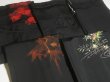 Photo6: GHGB1z14  Japanese Kimono Silk BLACK HAORI 25pcs FREE SHIPPING (6)