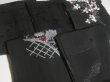 Photo8: GHGB1z14  Japanese Kimono Silk BLACK HAORI 25pcs FREE SHIPPING (8)
