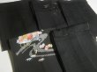Photo6: GHGB2z14  Japanese Kimono Silk BLACK HAORI 25pcs FREE SHIPPING (6)