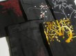Photo7: GHGB2z14  Japanese Kimono Silk BLACK HAORI 25pcs FREE SHIPPING (7)