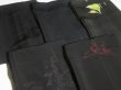 Photo6: GHGB3z14  Japanese Kimono Silk BLACK HAORI 25pcs FREE SHIPPING (6)