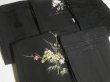 Photo8: GHGB3z14  Japanese Kimono Silk BLACK HAORI 25pcs FREE SHIPPING (8)
