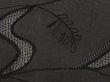 Photo4: 6430T01z180 Vintage Japanese Kimono Silk See through HAORI  Black (4)
