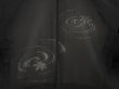 Photo3: 6430T02z260 Vintage Japanese Kimono Silk See through HAORI Maple Black (3)