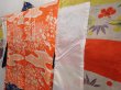 Photo7: 6430T03z460 Vintage Japanese Kimono Silk HAORI Flowers Dark blue (7)